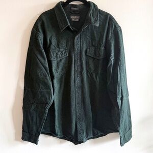 Eddie Bauer Men’s Cabin Flannel Shirt Ivy Green XL 100% Cotton Classic Fit Fall